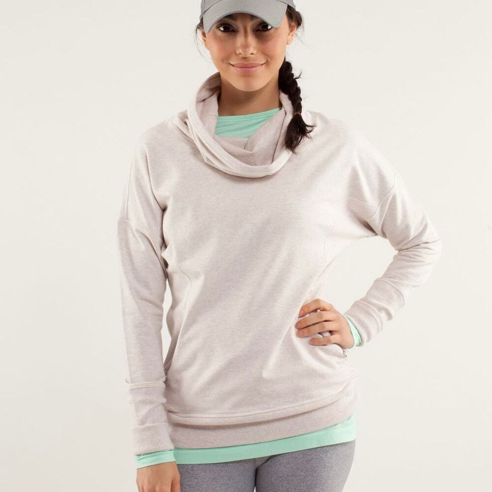 LULULEMON Rest Day Turtleneck Pullover Sweatshirt Dune 4